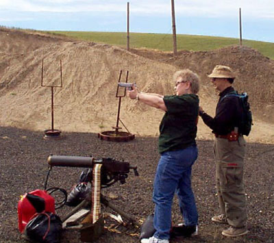 Postion overrun, resorting to pistol.