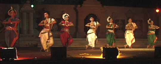 Odissi Dance Acedemy on stage at a Konarak Festival, Image  2001, David J. Capers